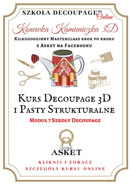 Kurs decoupage jak zrobić decoupage 3d