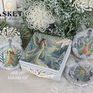 komplet bombek z pudełkiem papier ryżowy Asket